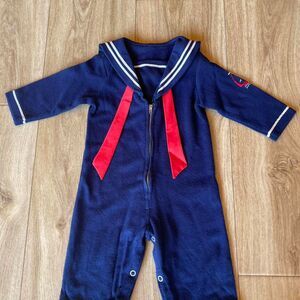 Vintage Danny Dare 70's Blue & Red Kid's Sailor Romper Costume Retro Navy READ